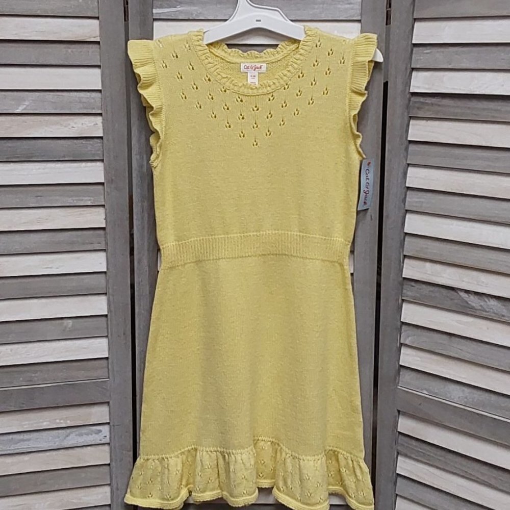 Pointelle Sweater Short-Sleeve Dress | Cat & Jack | Medium (8)